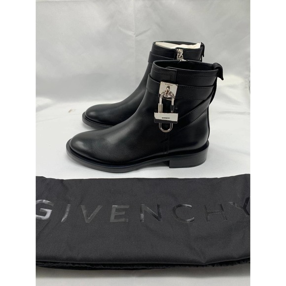 Givenchy Women's Lock Bootie Black EUR 36.5 US 6.5 - Picture 5 of 8